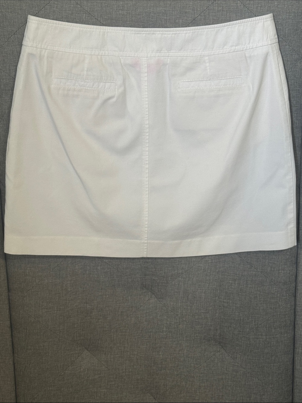 Lilly Pulitzer White Chino Mini Skirt Button Detail Cotton Preppy Size 10 - Picture 4 of 9
